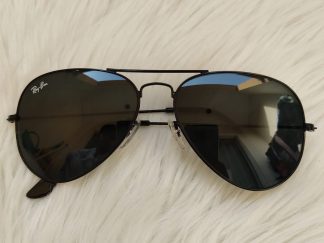 Rayban Aviator Jet Black Sunglasses